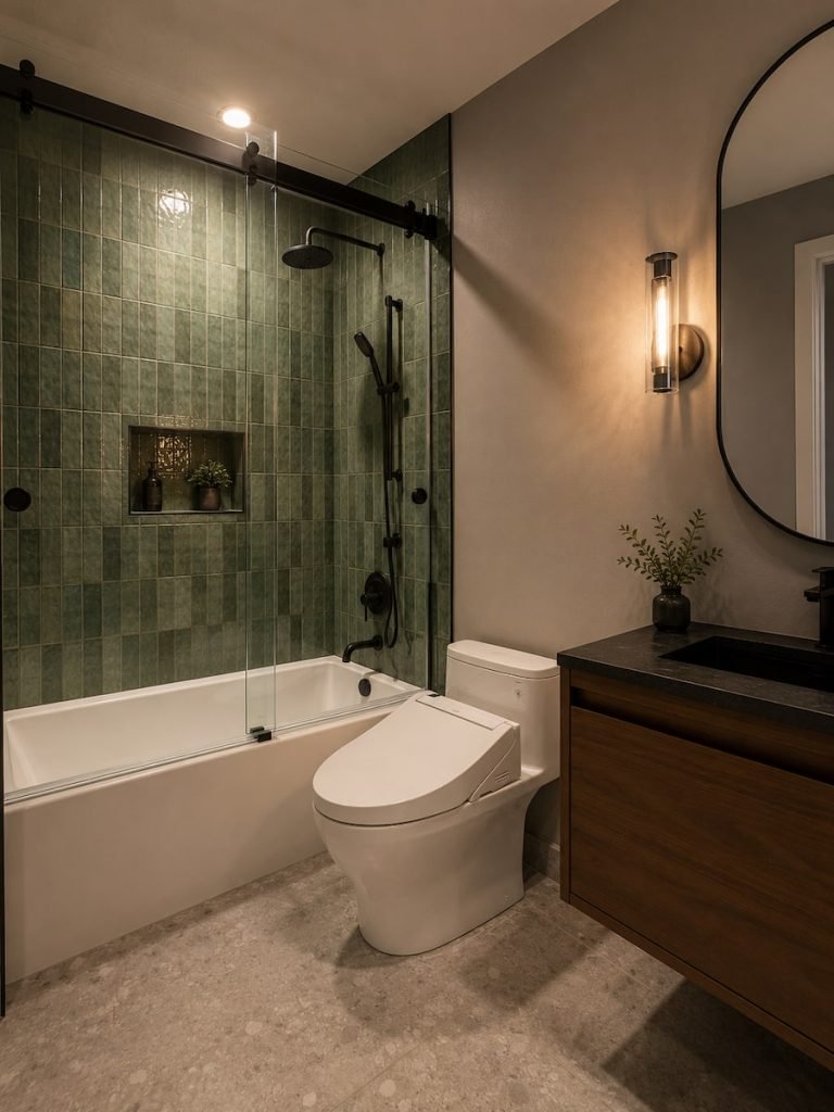 Contemporary Guest Bathroom Remodeling