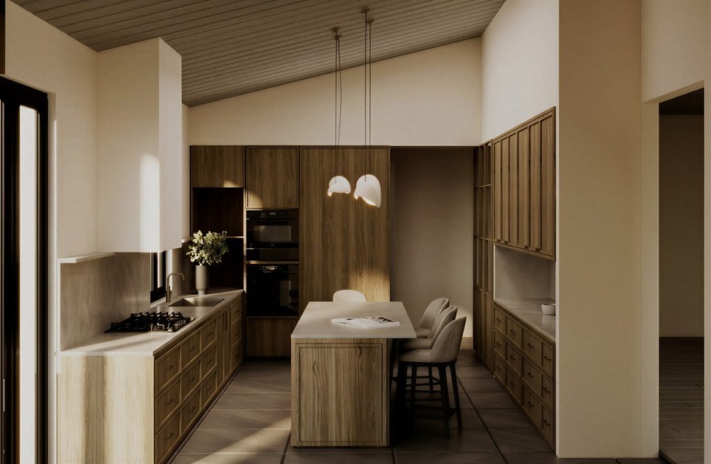 Modern Custom Kitchen Remodel with Raised Ceiling & Built-In Cabinetry