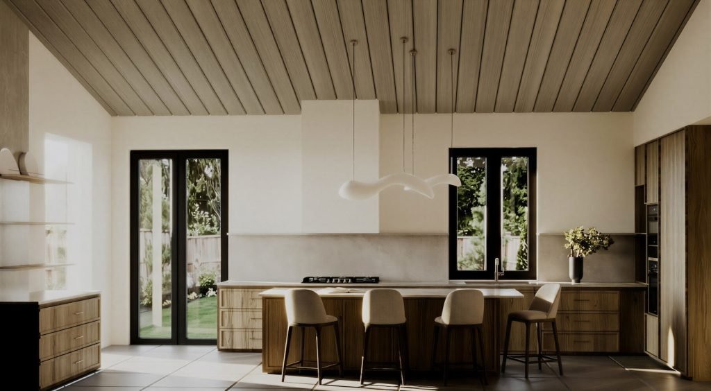 Modern Custom Kitchen Remodel with Raised Ceiling & Built-In Cabinetry