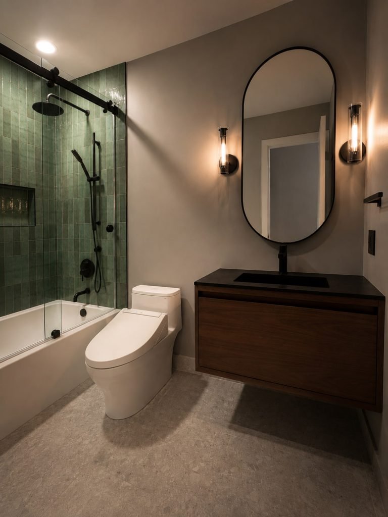 Contemporary Guest Bathroom Remodeling
